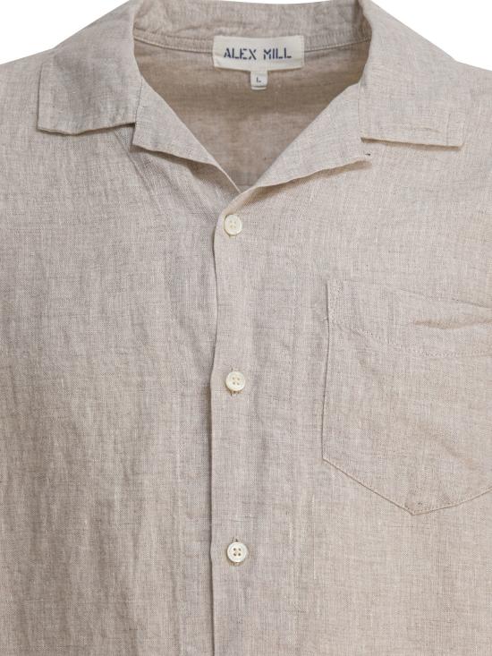 26SS 알렉스 밀 반팔 셔츠 234 MS035 3139FLAX Beige - ALEX MILL