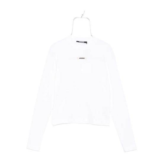 25FW 자크뮈스 그로고랭 로고 긴팔 티셔츠 TSW00155AJ00124100 WHITE DOM