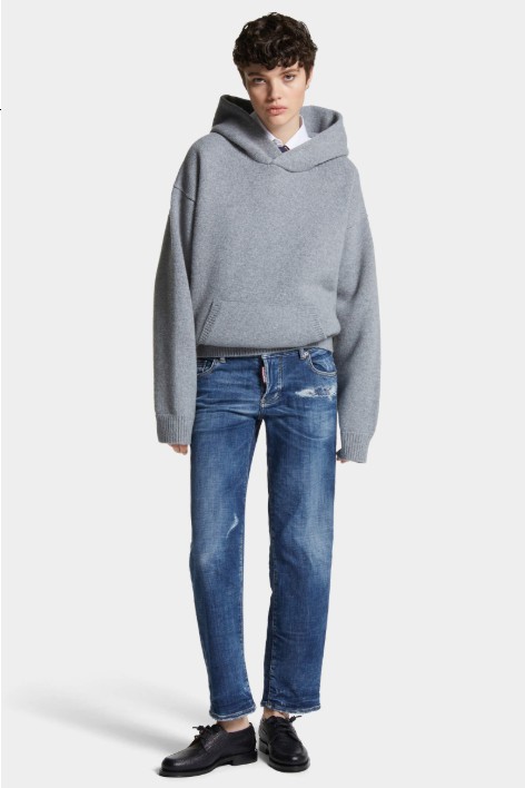 25FW 디스퀘어드2 스트레이트 팬츠 S75LB1096S30872 470 NAVY BLUE - DSQUARED2