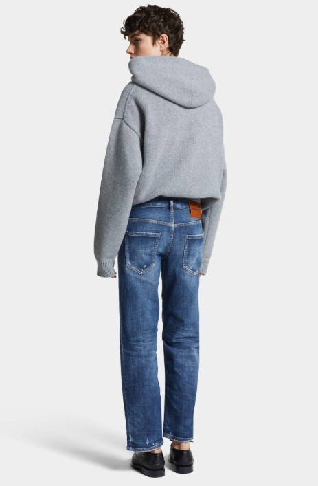 25FW 디스퀘어드2 스트레이트 팬츠 S75LB1096S30872 470 NAVY BLUE - DSQUARED2