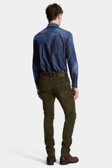 25FW 디스퀘어드2 스트레이트 팬츠 S74LB1783S53162 728 MILITARY GREEN - DSQUARED2