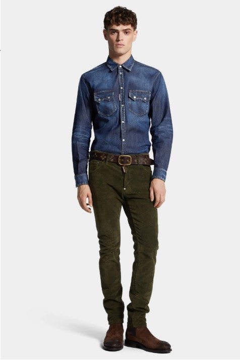 25FW 디스퀘어드2 스트레이트 팬츠 S74LB1783S53162 728 MILITARY GREEN - DSQUARED2