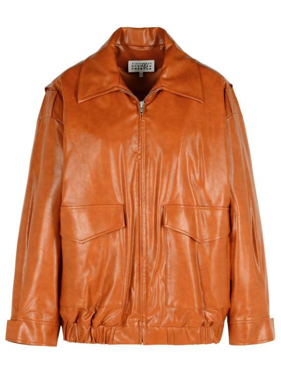 25FW MM6 메종마르지엘라 가죽 자켓 S52AM0325 M35465188 ORANGE