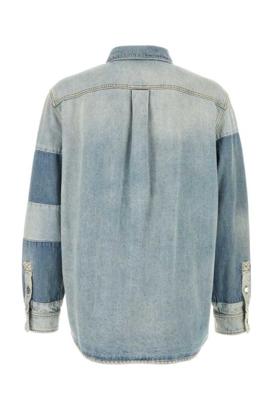 25FW 구찌 체스트 포켓 패치워크 데님 셔츠  828143XDDBD 4649 BLUE - GUCCI