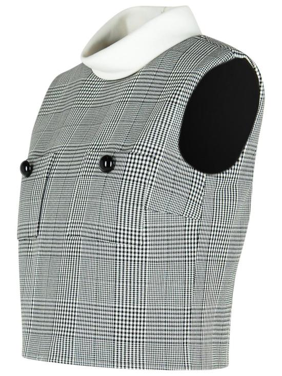 25FW 셀프 포트레이트 민소매 티셔츠 PF25 036TB BWBLACK AND WHITE Black - SELF PORTRAIT