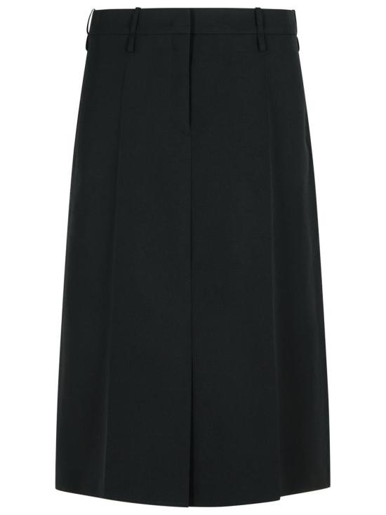 25FW 질샌더 미디 스커트 J02MA0332 J40002001 Black