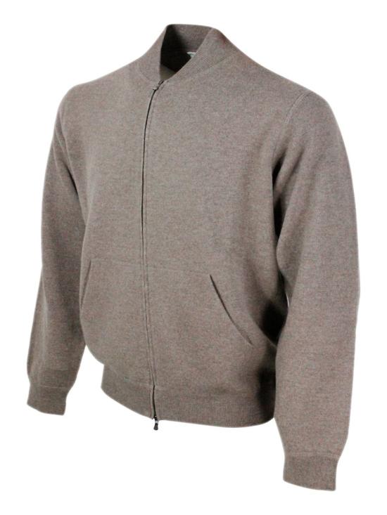 25FW 필리포 드 로렌티스 집업 니트 BZ1ML3ATWC12F920 Grey - FILIPPO DE LAURENTIIS