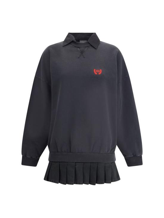 25FW 발렌시아가 숏 원피스 838975TSVC6 1041 Black