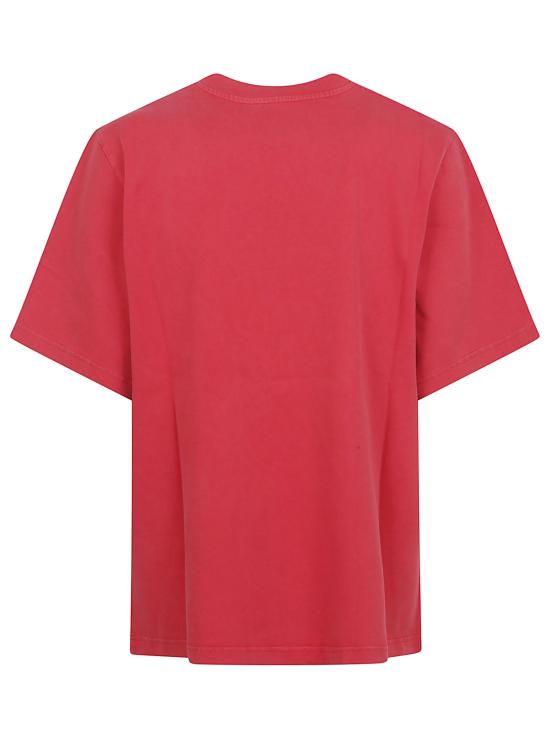 25FW 카사블랑카 반팔 티셔츠 MPF25 JTS44 01 RED JERSEY CASABLANCA CHROME - CASABLANCA