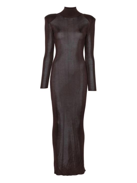 25FW 셀프 포트레이트 롱 원피스 SS25945XBR 61296 BROWN