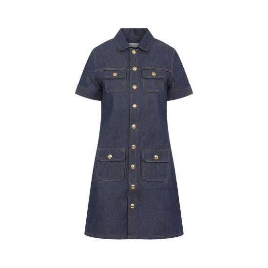 25FW 셀린느 숏 원피스 RR03S0842 07IA RAW WASH - CELINE