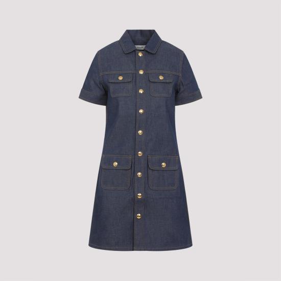 25FW 셀린느 숏 원피스 RR03S0842 07IA RAW WASH - CELINE