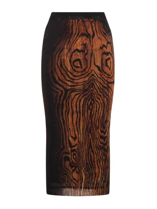 25FW 장 폴 고티에 롱 스커트 SK011M002P 0060 BLACK BROWN - JEAN PAUL GAULTIER