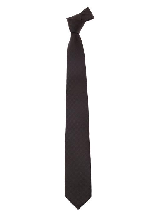 26FW 구찌 GG 패턴 실크 타이 456520 4B002 1000 BLACK DOM