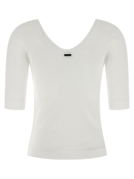 25FW 브루넬로 쿠치넬리 탑 MPTC8FX220C159 White - BRUNELLO CUCINELLI