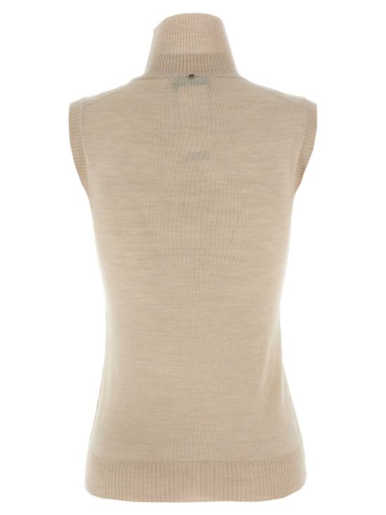 25FW 스포트막스 VERTIGO 베르티고 버진울 슬리브리스 탑  2522366011600002 Beige - SPORTMAX