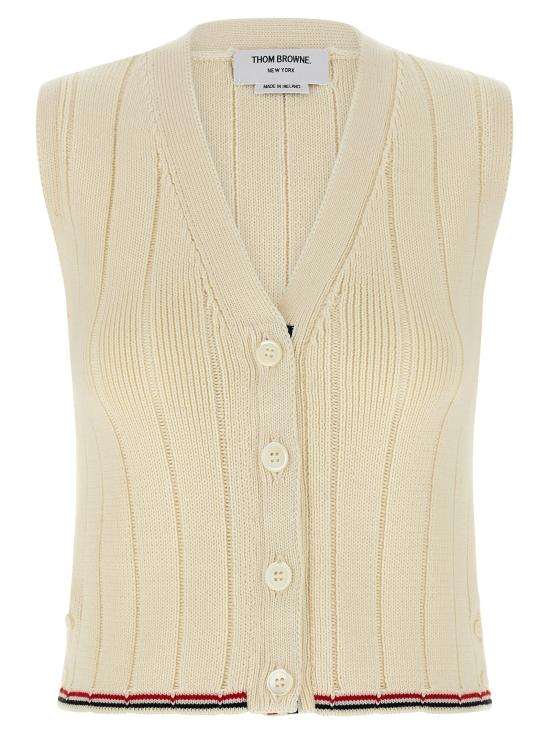 25FW 톰브라운 베스트 FKV217AY1024100 White