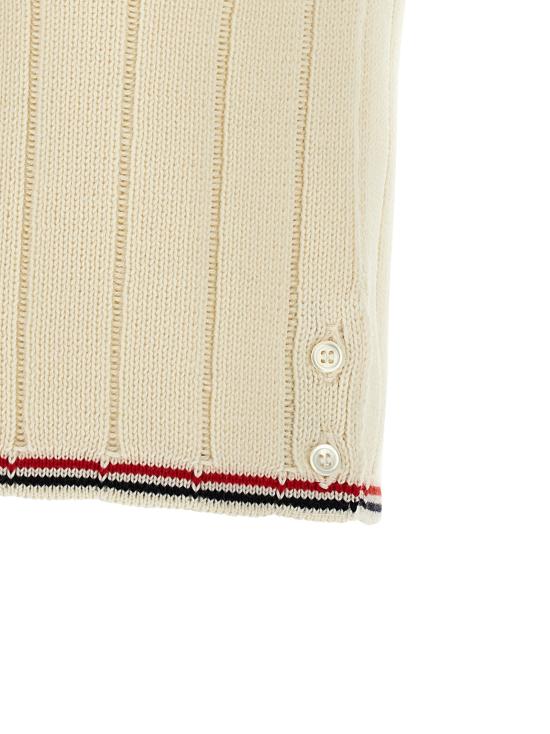 25FW 톰브라운 베스트 FKV217AY1024100 White - THOM BROWNE