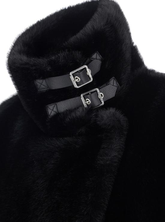 25FW 핑코 페이크 퍼 케이프 103837A2PIZ99 Black - PINKO