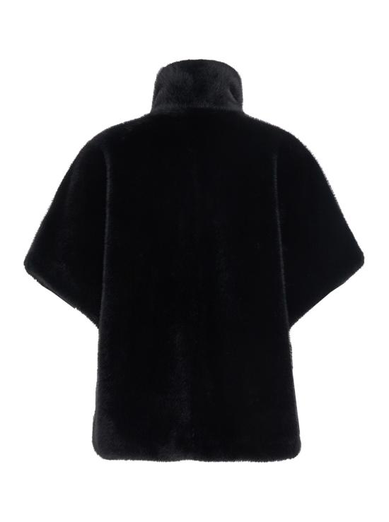 25FW 핑코 페이크 퍼 케이프 103837A2PIZ99 Black - PINKO