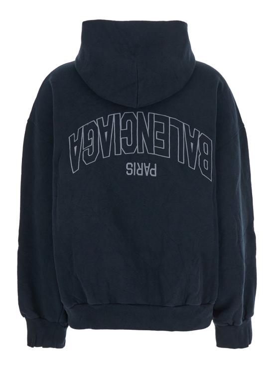 25FW 발렌시아가 후드 티셔츠 803264TSVU71750 Black - BALENCIAGA