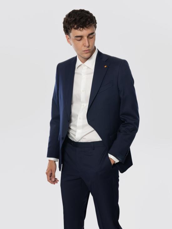 25FW 사르토리아 라토레 수트 세트 프레스코화의 라나 메리노스 블루의 아비토 - SARTORIA LATORRE