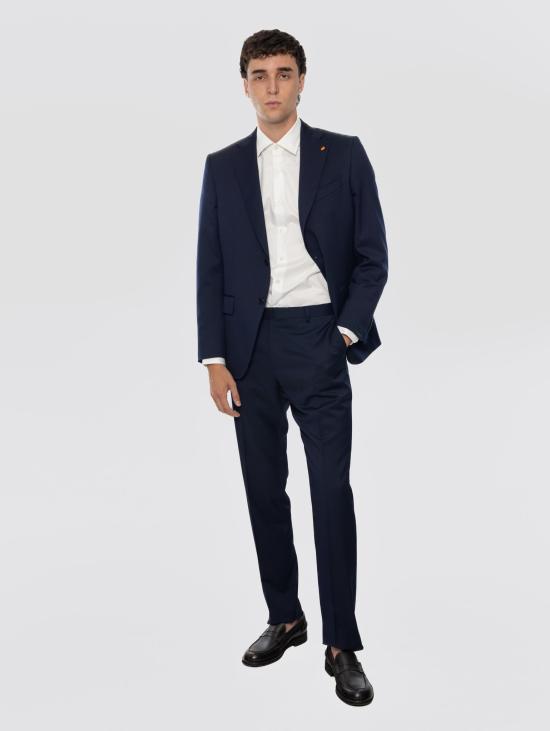 25FW 사르토리아 라토레 수트 세트 프레스코화의 라나 메리노스 블루의 아비토 - SARTORIA LATORRE