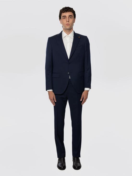 25FW 사르토리아 라토레 수트 세트 프레스코화의 라나 메리노스 블루의 아비토