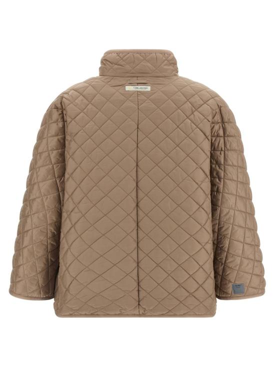 25FW 막스마라 더 큐브 DELFINA 델피나 발수 캔버스 리버시블 패디드 케이프  2529736034600026 Beige - MAXMARA THE CUBE