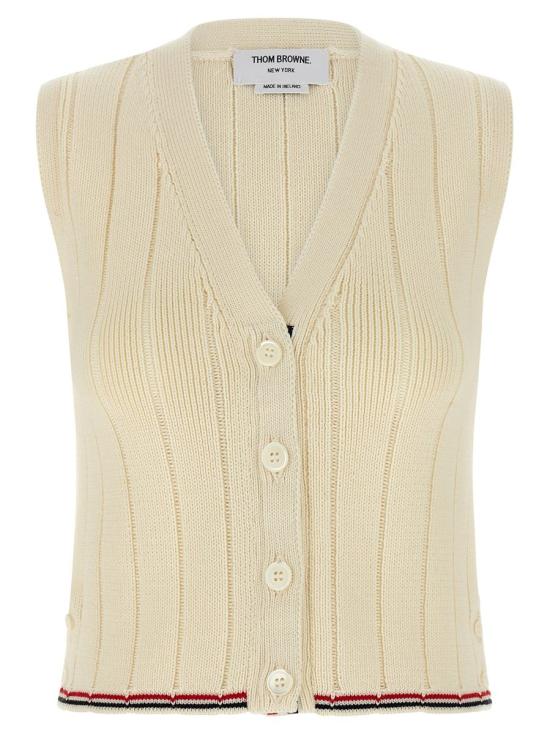 25FW 톰브라운 베스트 FKV217AY1024100 WHITE