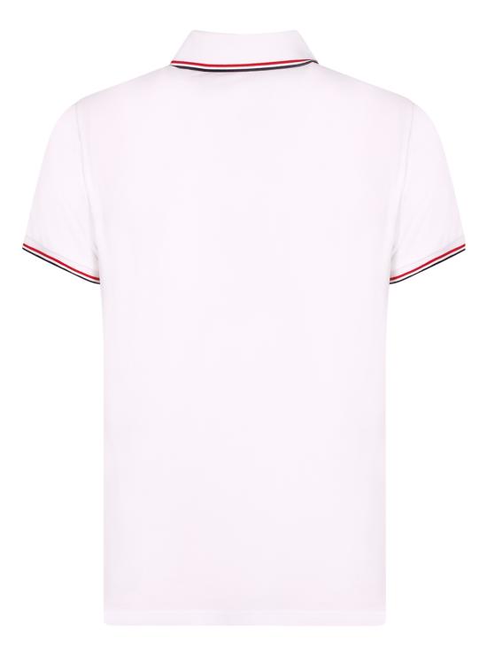 26FW 몽클레어 트리밍 코튼 피케 폴로 셔츠 8A70300 84556 001 White - MONCLER