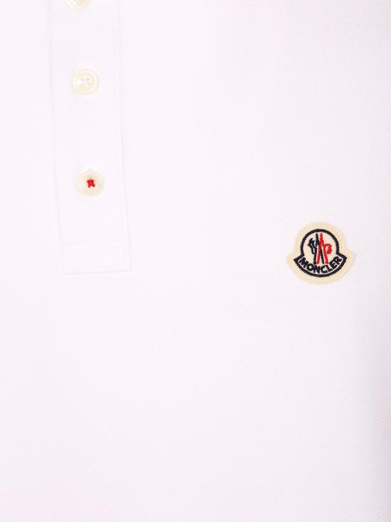 26FW 몽클레어 트리밍 코튼 피케 폴로 셔츠 8A70300 84556 001 White - MONCLER