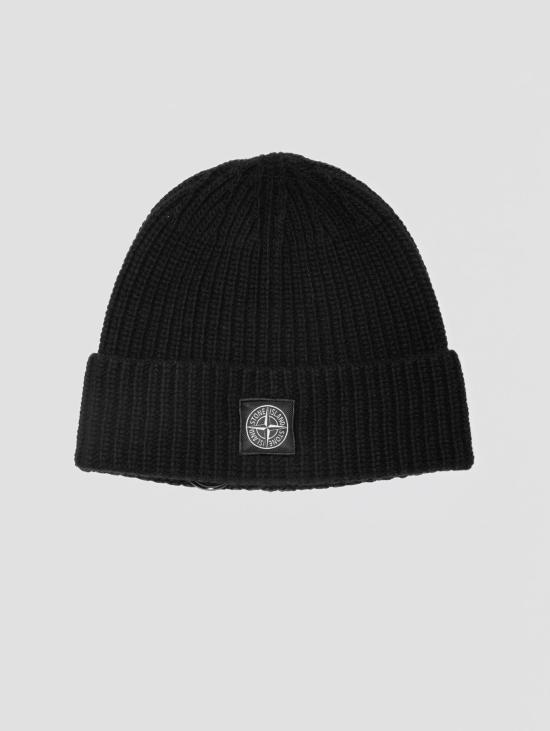 25FW 스톤 아일랜드 컴퍼스 패치 앤 립드 라이트 RWS 질롱 울 비니  K2S15N100012S00B4 V0029 NERO