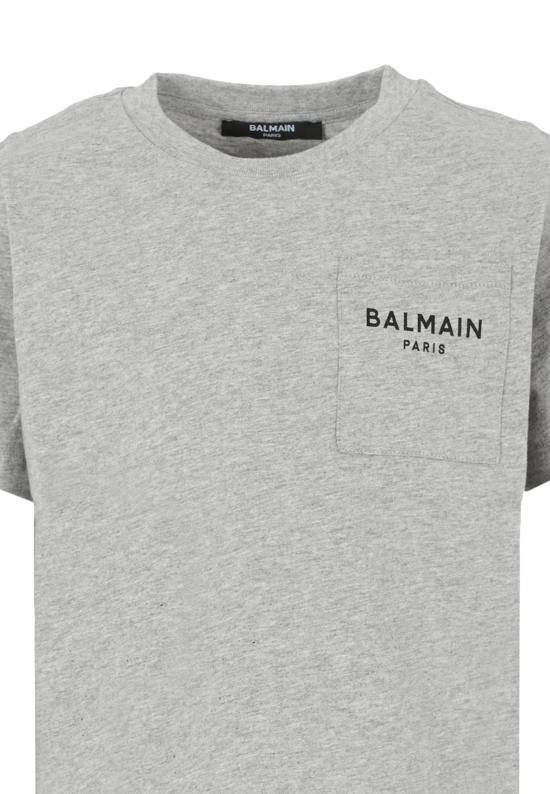  [키즈] 발망 티셔츠 BT8P21 Z0207 904 GREY - BALMAIN