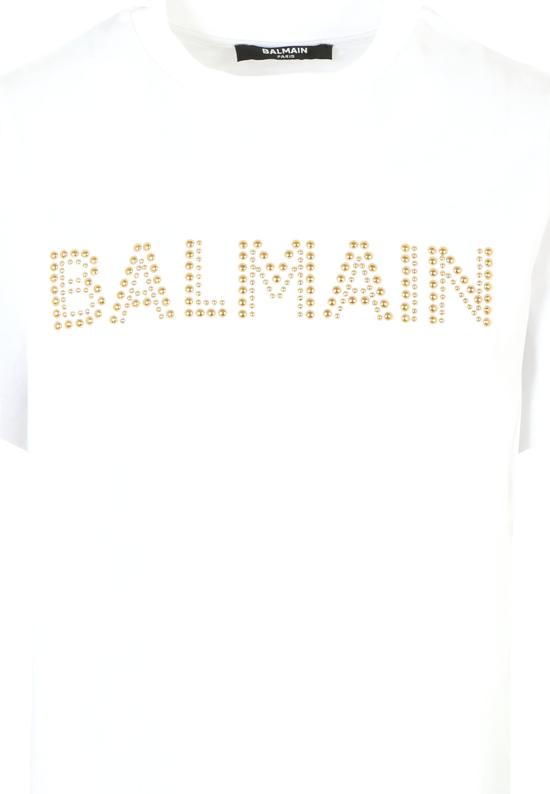  [키즈] 발망 티셔츠 BT8Q51 J0177 100OR WHITE - BALMAIN