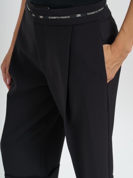 25FW 엘리자베타프랜치 크롭 팬츠 MPA11656E2110 Black - ELISABETTA FRANCHI