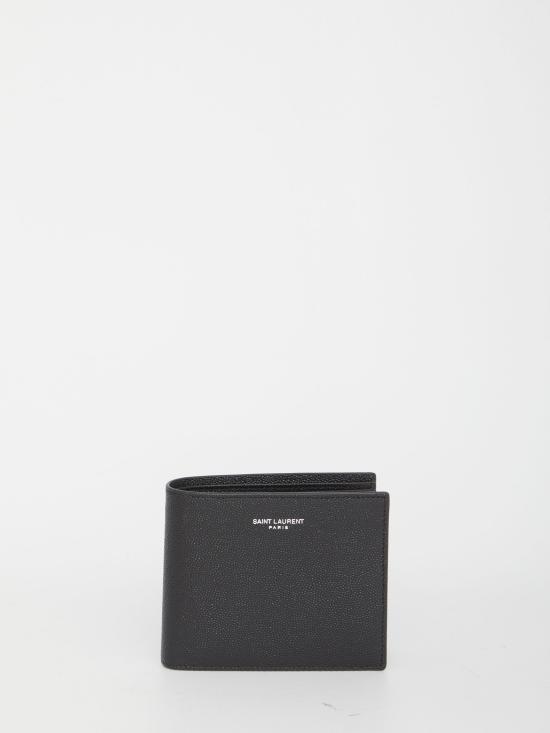 25FW 생로랑 로고 이스트/웨스트 반지갑 396307 BLACK