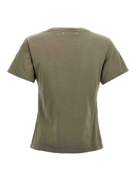 25FW 골든구스 반팔 티셔츠 GWP01221P00067135479 Green - GOLDEN GOOSE