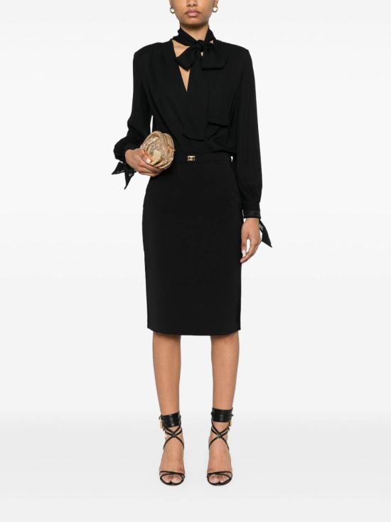 25SS 엘리자베타프랜치 미디 스커트 GO09953E2110 Black - ELISABETTA FRANCHI