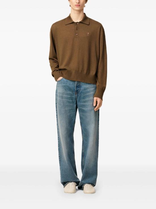 25FW 아미 폴로 티셔츠 H25HPL406KN0066 DS026378 M - AMI