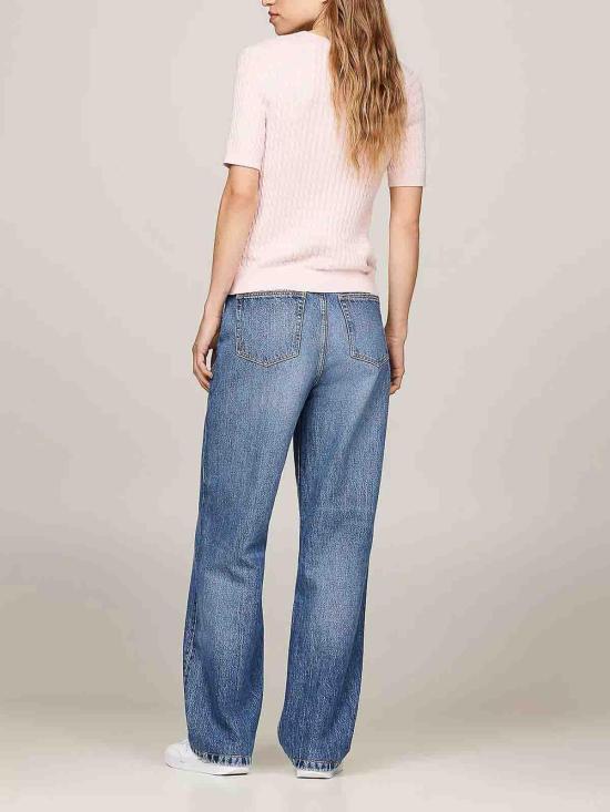  타미힐피거 반팔 티셔츠 WW0WW41787TIO Pink - TOMMY HILFIGER