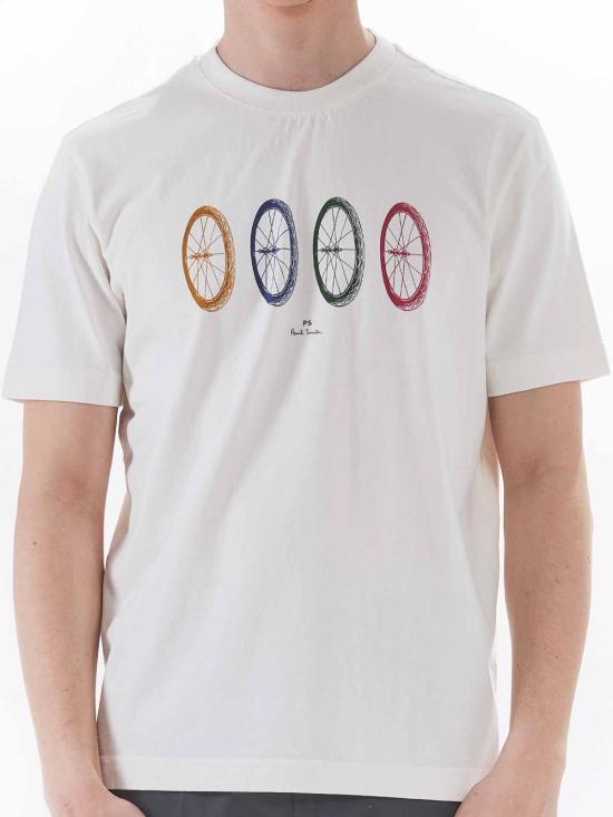  PS 바이 폴스미스 반팔 티셔츠 M2R965XPP501502 White - PS BY PAUL SMITH