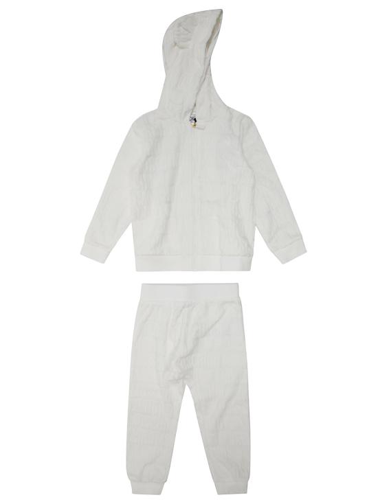 24FW [키즈] 모스키노 트레이닝 웨어 MMK04I LGB11 10063 CLOUD BIANCO