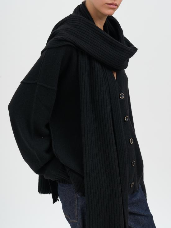 25FW 우마 왕 머플러/스카프 MUK0050UW900 Black - UMA WANG