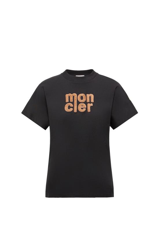 25FW 몽클레어 반팔 티셔츠 K20938C0002889AUO 999 Black