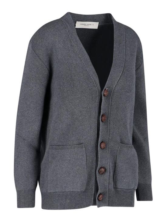 25FW 골든구스 코튼 버튼 가디건 GWP00950P00066260304 Grey - GOLDEN GOOSE