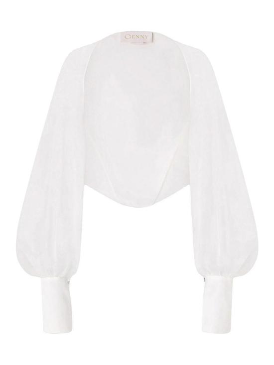  제니 긴팔 티셔츠 78AJQ550N0193003 White