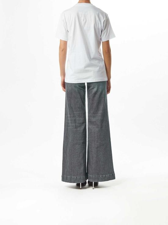  모스키노 반팔 티셔츠 251D071704411001 White - MOSCHINO