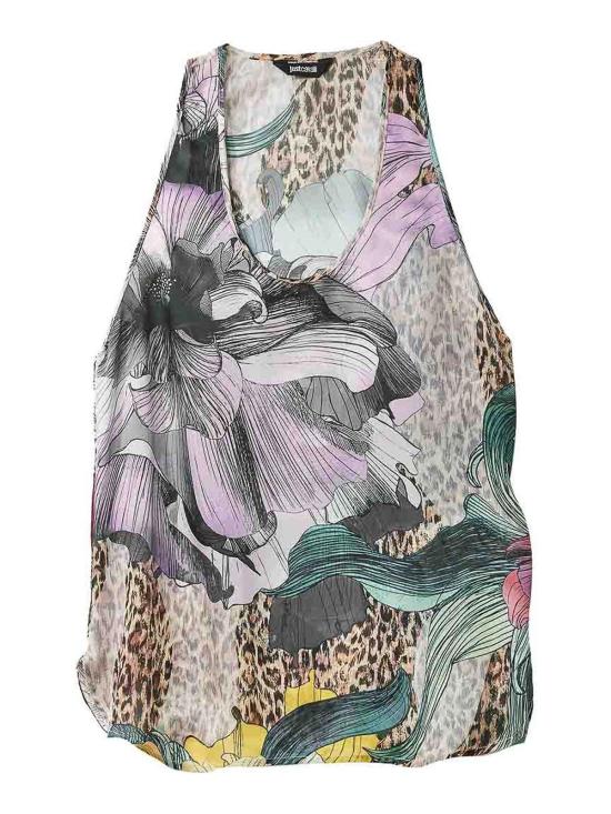 25SS 저스트까발리 민소매 티셔츠 78PAH640NS594MS3 Multicolour
