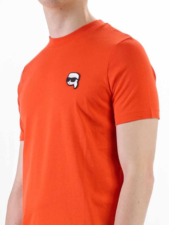 26SS 칼라거펠트 반팔 티셔츠 KM755710552224300 Orange - KARL LAGERFELD
